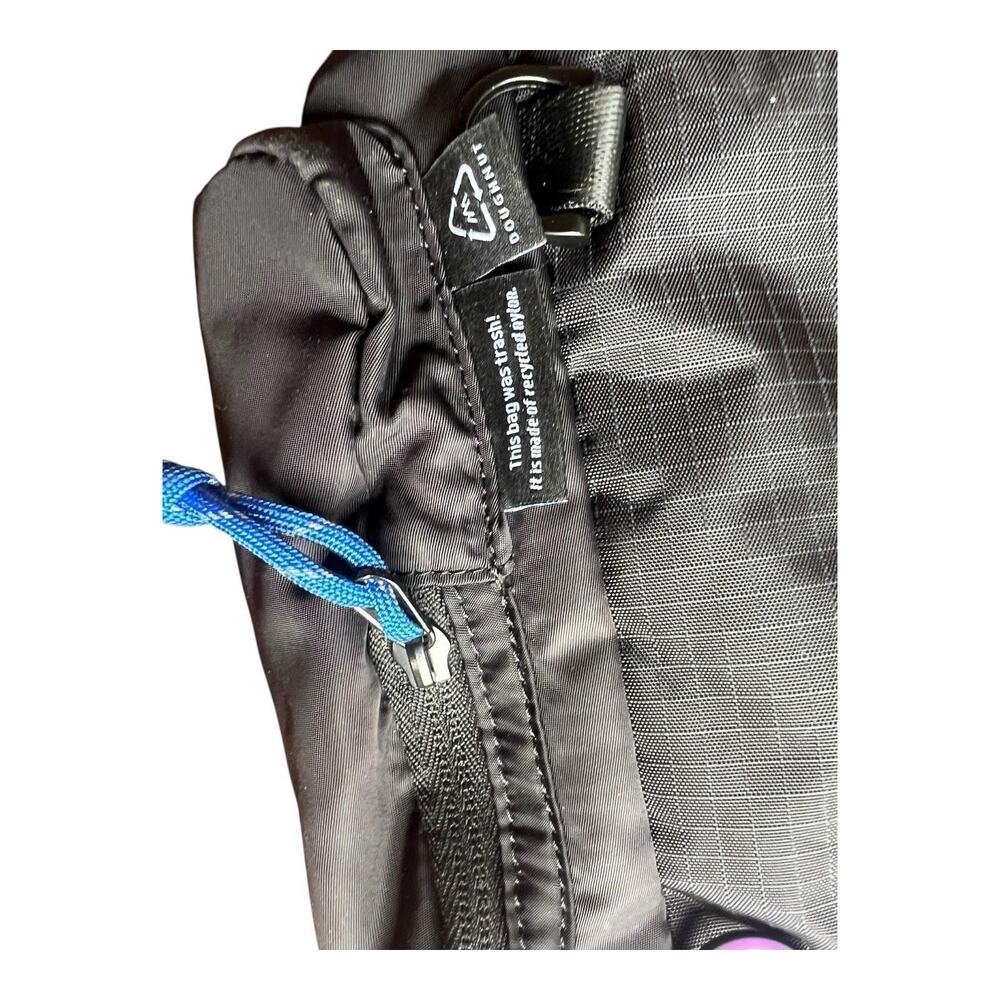Doughnut Pyramid Tiny Backpack Black Nylon Ripstop Travel Bag NWT - Picture 3 of 12